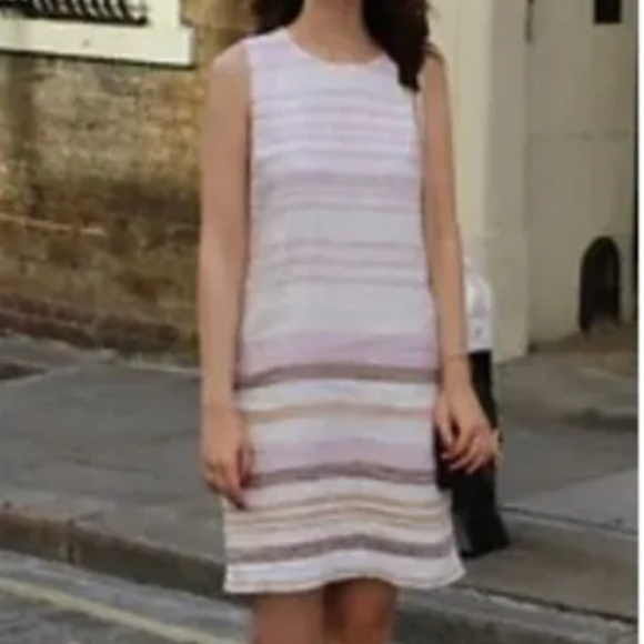 Rachel Zoe Linen Striped Dress size 8 sustainable vacation beach - Picture 1 of 6